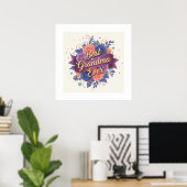 Best Grandma Ever Floral Poster (Heimbüro)