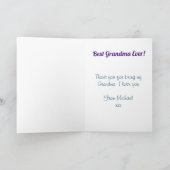 Best Grandma Ever Foto Karte (Innenseite)