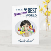 Best Grandma Ever Foto Karte (Gelbe Blume)