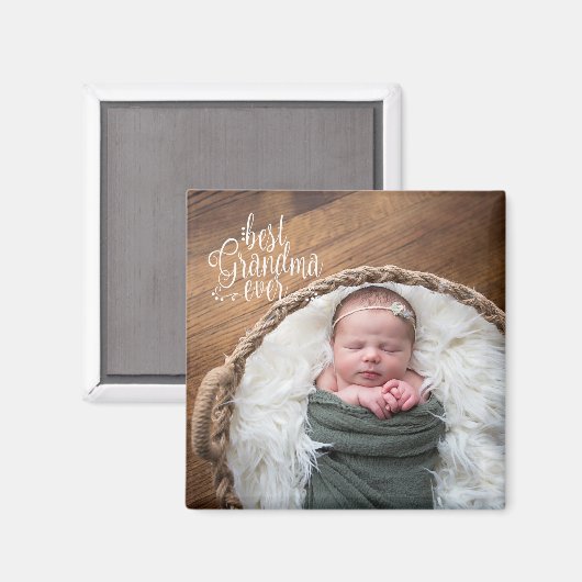 Best Grandma Ever Foto Magnet (Vorderseite/Rückseite)