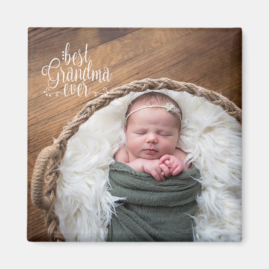 Best Grandma Ever Foto Magnet (Vorne)