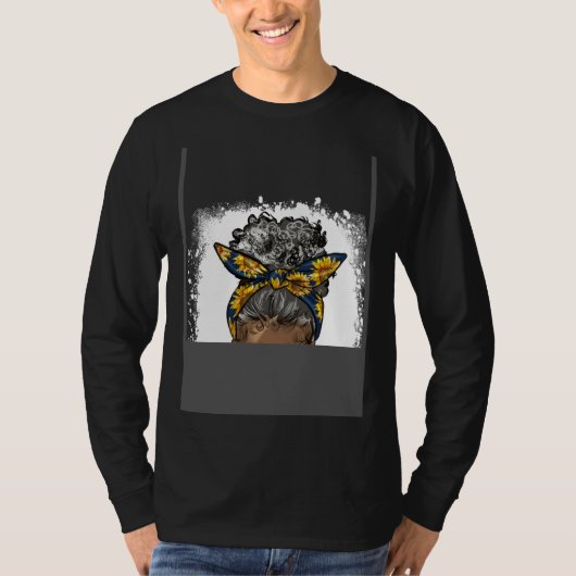 Best Grandma Ever Happy Women's Day Messy Bun Sunf T-Shirt (Vorderseite)