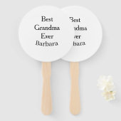 Best Grandma ever name date simple mothers day min Fächer (Vorne und Hinten)