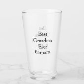 Best Grandma ever name date simple mothers day min Glas (Rückseite)