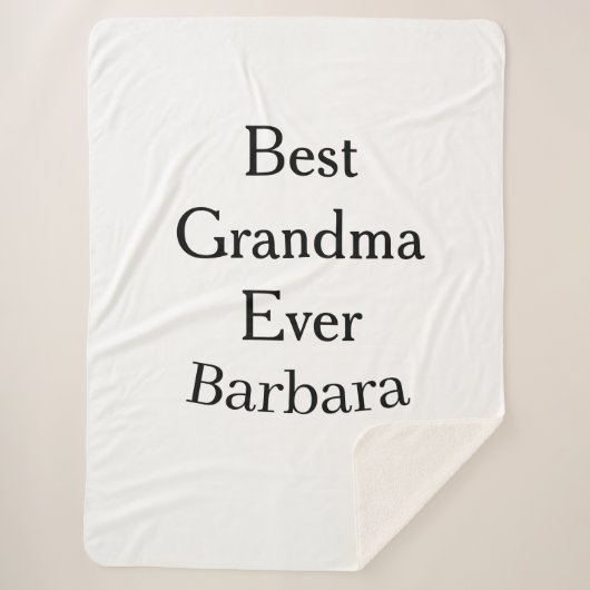 Best Grandma ever name date simple mothers day min Sherpadecke (Vorderseite)