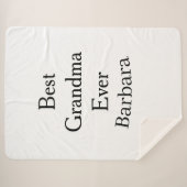 Best Grandma ever name date simple mothers day min Sherpadecke (Vorderseite (Horizontal))