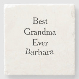 Best Grandma ever name date simple mothers day min Steinuntersetzer