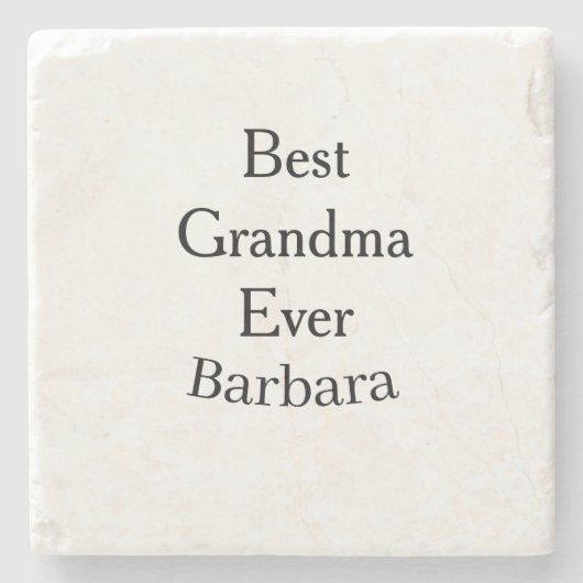 Best Grandma ever name date simple mothers day min Steinuntersetzer (Vorderseite)