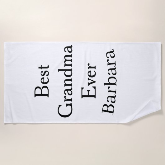 Best Grandma ever name date simple mothers day min Strandtuch (Vorderseite)
