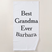 Best Grandma ever name date simple mothers day min Strandtuch (Vorderseite)