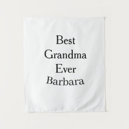 Best Grandma ever name date simple mothers day min Wandteppich