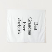 Best Grandma ever name date simple mothers day min Wandteppich (Vorderseite (Horizontal))