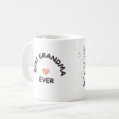 Best Grandma Ever Personalized Kaffeetasse (Vorderseite Links)