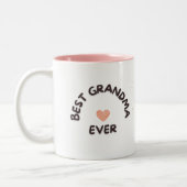 Best Grandma Ever Personalized Zweifarbige Tasse (Links)