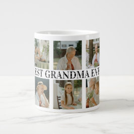 Best Grandma Ever Photo Collage – Gift with Hearts Jumbo-Tasse