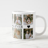 Best Grandma Ever Photo Collage – Gift with Hearts Jumbo-Tasse (Rechts)