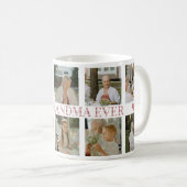 Best Grandma Ever Photo Collage – Gift with Hearts Kaffeetasse (VorderseiteRechts)