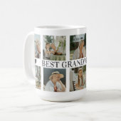 Best Grandma Ever Photo Collage – Gift with Hearts Kaffeetasse (Vorderseite Links)