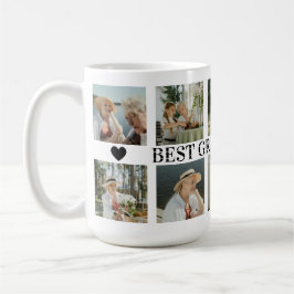 Best Grandma Ever Photo Collage – Gift with Hearts Kaffeetasse