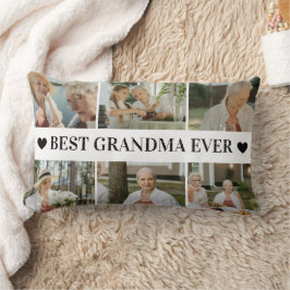 Best Grandma Ever Photo Collage – Gift with Hearts Lendenkissen
