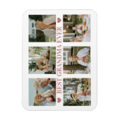 Best Grandma Ever Photo Collage – Gift with Hearts Magnet (Vertikal)