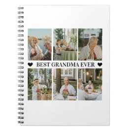 Best Grandma Ever Photo Collage – Gift with Hearts Notizblock