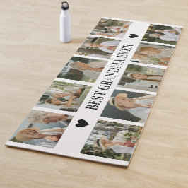 Best Grandma Ever Photo Collage – Gift with Hearts Yogamatte