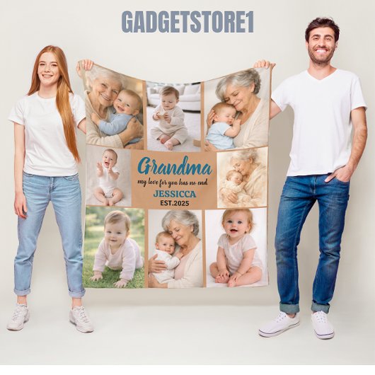 Best Grandma Ever Photo | Personalized Grandparent Fleecedecke