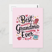 Best grandma ever postkarte (Vorne/Hinten)