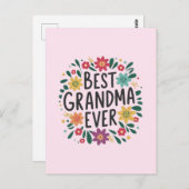 Best grandma ever postkarte (Vorne/Hinten)