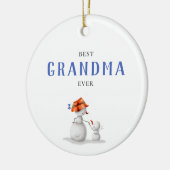 Best Grandma Ever Snowman Photo Keramik Ornament (Links)