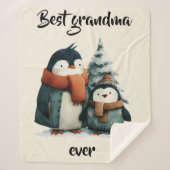 Best Grandma Ever Winter Penguins Sherpadecke (Vorderseite)