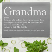 Best Grandma Grandmother Definition Silver Glitter Geschirrtuch (Gefaltet)