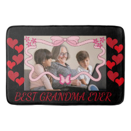 BEST GRANDMA JE MIT GRANDKIDS FOTOS BADEMATTE