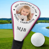BEST GRANDMA PAR Custom Foto Modernes Monogramm Golf Headcover