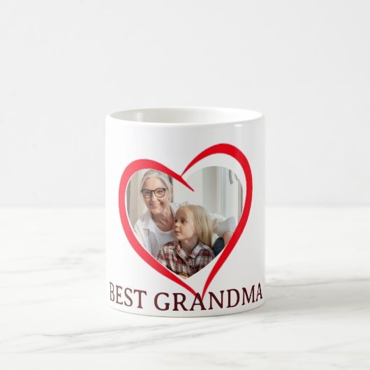 Best Grandma Personalized Own Photo Mug Kaffeetasse (Mittel)
