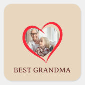 Best Grandma Personalized Own Photo Sticker (Vorderseite)