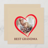 Best Grandma Personalized Unique Flat Card (Vorne/Hinten)