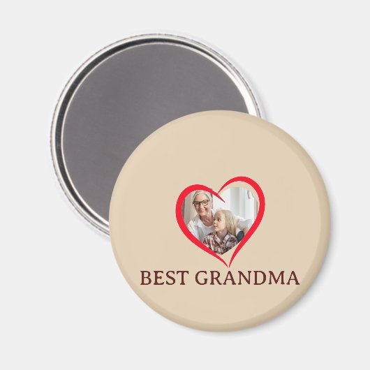 Best Grandma Personalized Unique Magnet Gift (Vorderseite/Rückseite)