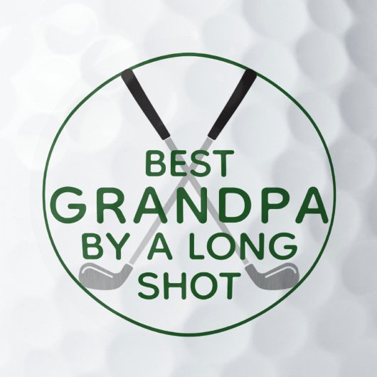 BEST GRANDPA BY LANGE SHOT Funny Green Golf Clubs Golfball