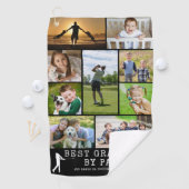 BEST GRANDPA BY PAR 9 FotoCollage Personalisiert G Golfhandtuch (Insitu)