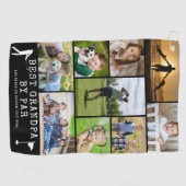 BEST GRANDPA BY PAR 9 FotoCollage Personalisiert G Golfhandtuch (Horizontal)