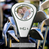 BEST GRANDPA BY PAR Foto Monogram Forest Green Golf Headcover