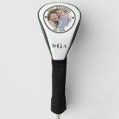 BEST GRANDPA BY PAR Foto Monogram Forest Green Golf Headcover (Vorderseite)