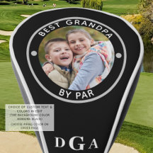 BEST GRANDPA BY PAR Foto Monogram Golf Head Cover