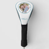 BEST GRANDPA BY PAR Foto Monogram Light Blue Golf Headcover (Vorderseite)