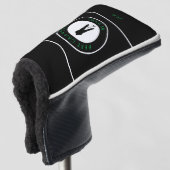 Best Grandpa By Par Funny Black and Green Putter Golf Headcover (3/4 Vorderseite)