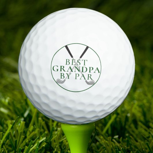 BEST GRANDPA BY PAR Funny Green Golf Clubs Golfball