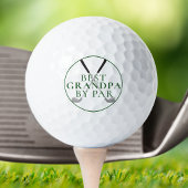 BEST GRANDPA BY PAR Funny Green Golf Clubs Golfball