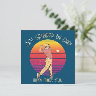 Best Grandpa by Par Golf Father’s Day Design Feiertagskarte